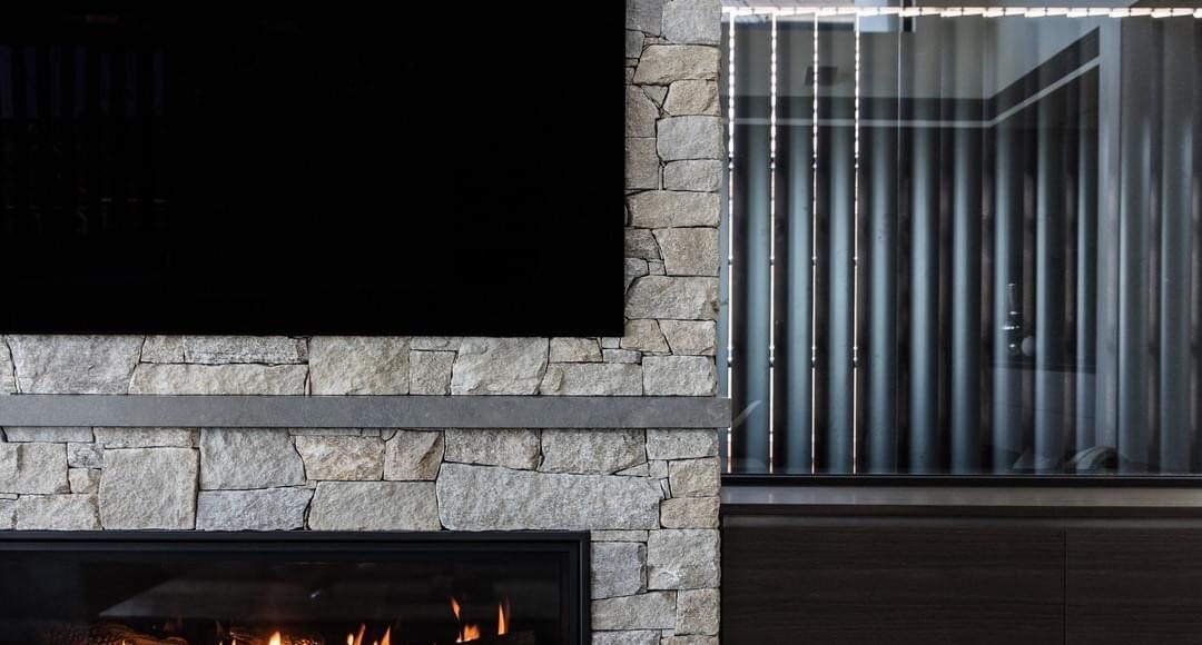 stone cladding on fireplaces