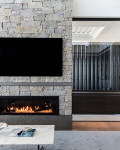 stone cladding on fireplaces