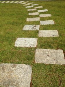 checkerboard stepping stone path